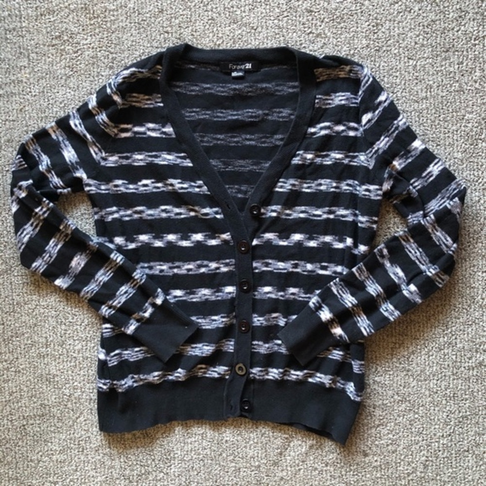3 for $15 Forever 21 Spacedye Striped Cardigan L